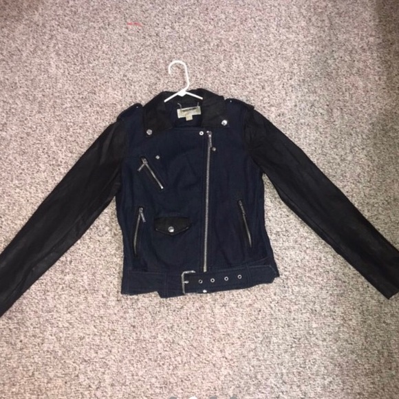 Leather denim Michael Kors jacket - Picture 6 of 8